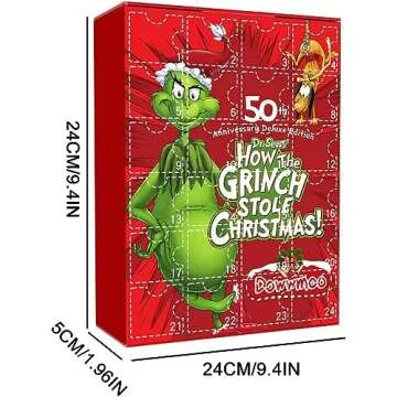 Christmas Advent Calendar 2024 Halloween, 24 Days Cute Cartoon Elf Figures Doll Christmas Countdown Calendar for Kids Doll Collectible Figures Gift Christmas Figures Advent Calendar (C)