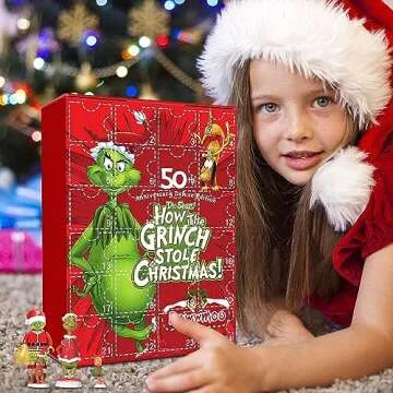 Christmas Advent Calendar 2024 Halloween, 24 Days Cute Cartoon Elf Figures Doll Christmas Countdown Calendar for Kids Doll Collectible Figures Gift Christmas Figures Advent Calendar (C)