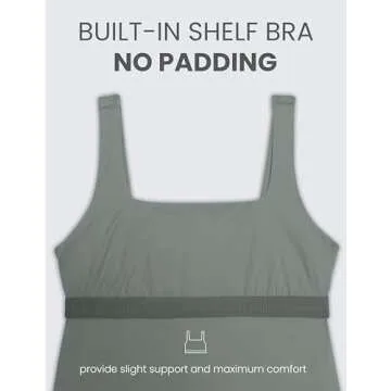 CRZ YOGA Women Butterluxe Sleeveless Tank Maternity Dress Split Ruched Pregnancy Square Neck Bodycon Casual Baby Shower Grey Sage Small