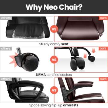 NEO CHAIR Ergonomic PU Leather Office Desk Chair