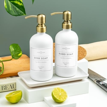 Vine Creations Glass Soap Dispenser Set - 2 Pack Innovative Style