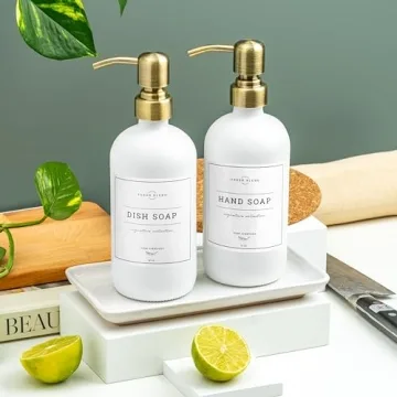 Vine Creations Glass Soap Dispenser Set - 2 Pack Innovative Style