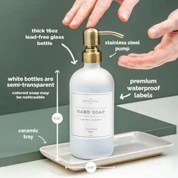 Vine Creations Glass Soap Dispenser Set - 2 Pack Innovative Style