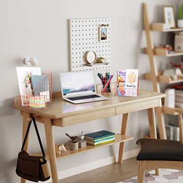 Stylish TNELTUEB Rose Gold Desk Organizer Set for Offices