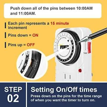 iPower 24 Hour Mechanical Timer Switch for Home Automation