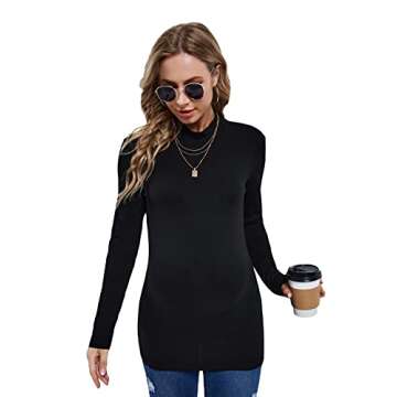 Stylish OYOANGLE Maternity Tee Tunic for Expecting Moms