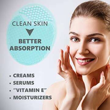 Dylonic 3 Pack Body and Face Exfoliating Brushes for Ingrown Hairs Treatment, Razor Bumps, Shaving Irritation - Silicone Scrubbers Gift Set, Skin Exfoliator Brush Dry Brushing Loofah for Smooth Skin