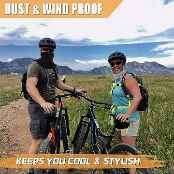 6 Pack Neck Gaiter Bandana Face Mask: Cooling Gator Mask for Outdoor Protection Breathable Face Cove...