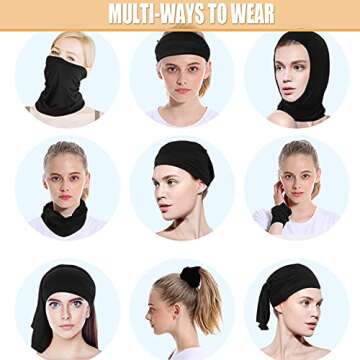 6 Pack Neck Gaiter Bandana Face Mask: Cooling Gator Mask for Outdoor Protection Breathable Face Cover Neck Scarf Protect from Dust Sun for Men Women Fishing Cycling Facemask Gaitor Balaclava, Pink