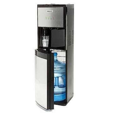 Igloo Bottom Load Water Cooler Dispenser - Hot, Cold, or Room-Temperature Water - Holds 3 or 5 Gallo...