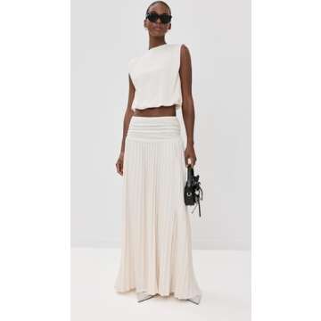 Lioness Women's Field of Dreams Maxi Skirt, Ivory, Off White, L