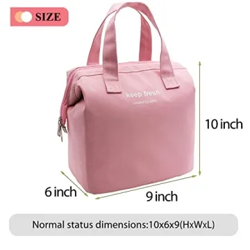 Mziart Insulated Lunch Bag Chic & Durable for All