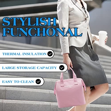 Mziart Insulated Lunch Bag Chic & Durable for All