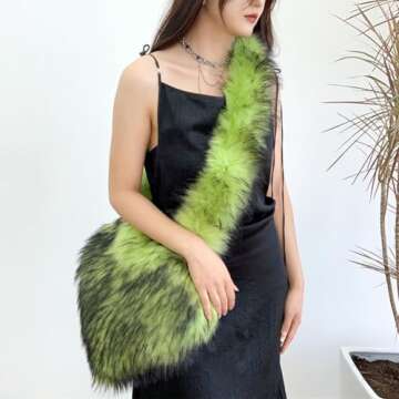 Cute Rejolly Heart Shaped Women’s Furry Purse