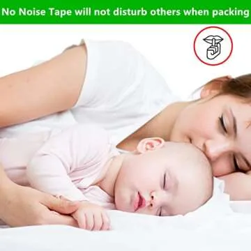 COSIMIXO 6-Pack No Noise Silent Packing Tape 2.4mil x 1.88" x 55 Yards,Industrial Heavy Duty Noisele...