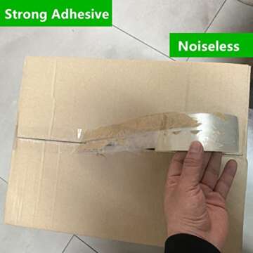 COSIMIXO 6-Pack No Noise Silent Packing Tape 2.4mil x 1.88" x 55 Yards,Industrial Heavy Duty Noiseless Packaging Tape for Quiet Packing Shipping Moving and Storage