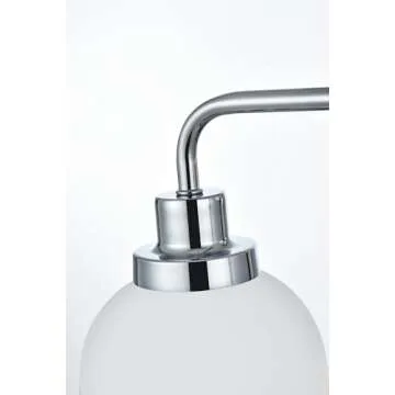 Living District Hanson 3-Light Metal Bath Sconce in Black and Frosted