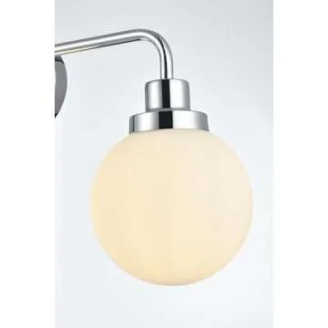 Living District Hanson 3-Light Metal Bath Sconce in Black and Frosted