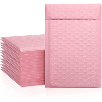 Metronic Bubble Mailers 6x10 50Pack, Light Pink Bubble Mailer, Self-Seal Waterproof Padded Envelopes...