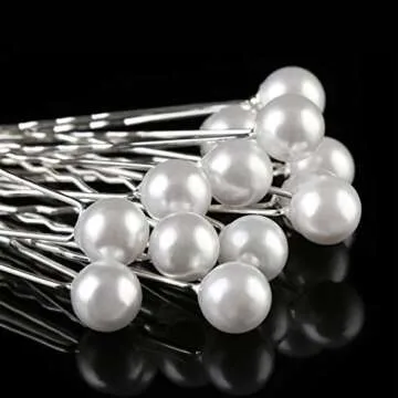 Elegant KINGMAS Pearl Hair Pins for Brides and More