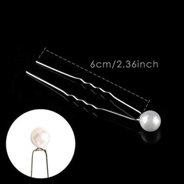 Elegant KINGMAS Pearl Hair Pins for Brides and More