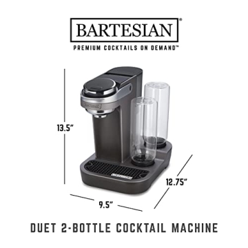 Bartesian Duet Cocktail Machine with 2 Glass Spirit Bottles