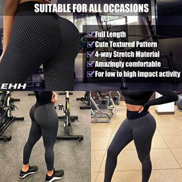 EHH Ruched Butt Lift Leggings High Waist Tummy Control XL