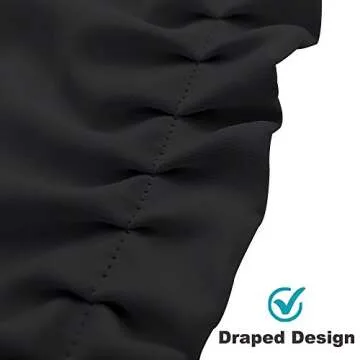 RYB HOME Black Curtain Blinds for Bedroom, Insulated Drapes for Living Room Small Window Covering, Hang Without Rod for Loft/Apartment, with 2 Ropes & Sticky Strap, Wide 40 x Long 63 inch, 2 Panels