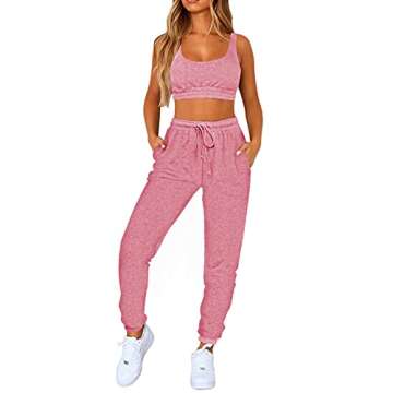 VamJump Womens 2 Piece Sports Outfits Set for Activewear