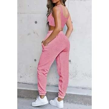 VamJump Womens 2 Piece Sports Outfits Set for Activewear