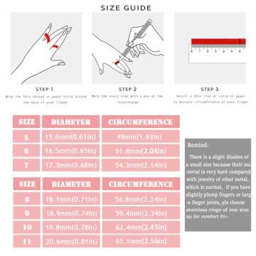 MOROYA 5PCS 18K Gold Plated Fidget Rings for Anxiety Stainless Steel Butterfly Chain CZ Inlaid Spinner Rings for Women Men Anti Anxiety Ring Band Set