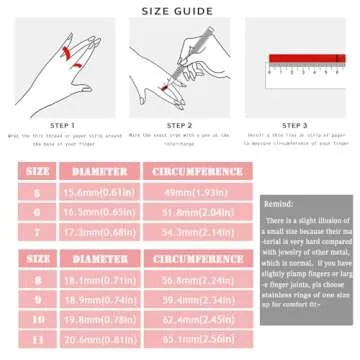 MOROYA 5PCS 18K Gold Plated Fidget Rings for Anxiety Stainless Steel Butterfly Chain CZ Inlaid Spinner Rings for Women Men Anti Anxiety Ring Band Set