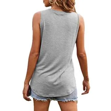 Hount Women's Casual Sleeveless Tee Shirt – Perfect Fit