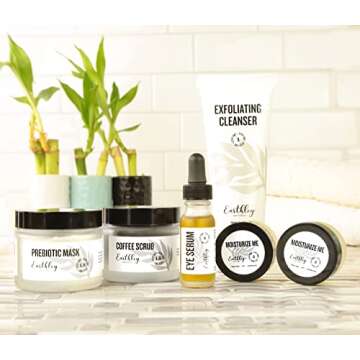 Earthley Wellness Skincare Scrubs, Exfoliate and Moisturize Skin, Natural Rejuvenation (2oz, Moisturize Me, Dry)