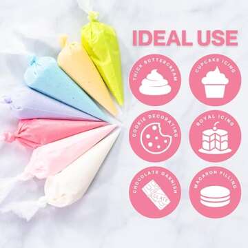 Disposable Tipless Piping Bags for Bakers - 18"