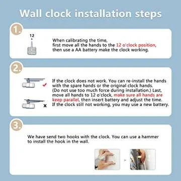 Stylish NEOTEND 20.8 Inch Wall Clock for Modern Decor