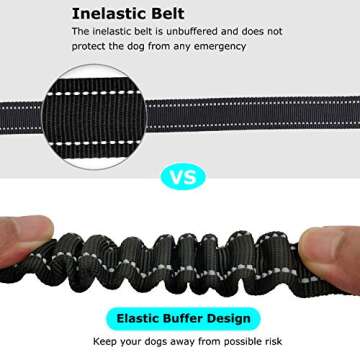 BWOGUE 2 Packs 3-in-1 Dog Seat Belt Dog Car Harness Adjustable Elastic Durable Nylon Pet Dog Cat Seat Safety Belts Vehicle Seatbelt Harness for Daily Use and Travel