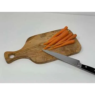 Arte Legno Spello Hand Made Rectangular Olive Wood Cutting Board with Handle | Small, Medium and Large Cutting Boards available | Hand Crafted in Italy