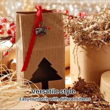 Sukh Paper Shred Filler 5OZ - Crinkle Cut Paper Shred Filler Shredded Tissue Gift Basket Filler Raffia Grass Paper Holiday Paper Stuffing Crinkle Paper for Gift Box Packing Bag Filler Confetti