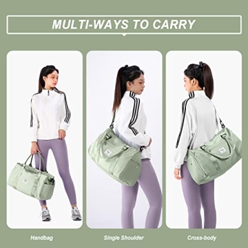 Stylish Travel Duffel Bag with Wet Pocket & Shoe Compartment