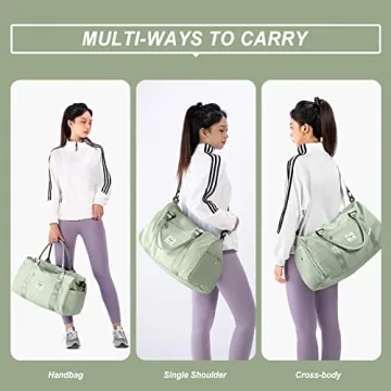 Stylish Travel Duffel Bag with Wet Pocket & Shoe Compartment