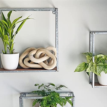 Trendy Homegoods Decorative Wood Chain Link | Modern Decorative Chain Link | Natural Hand Carved Link Chain | Coffee Table Decor | Natural | Modern Farmhouse Decor | Boho Decor Accent | Chain Decor