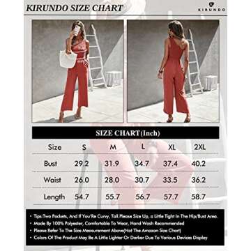 KIRUNDO One Shoulder Jumpsuit for Women - Trendy Summer Romper