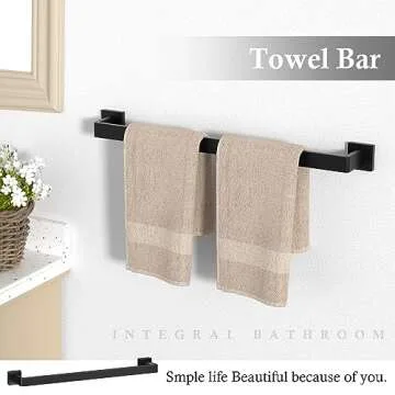 10-Piece Matte Black Bathroom Accessories Set for Home