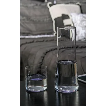 Lily's Home Stylish Bedside Carafe with Tumbler Glass