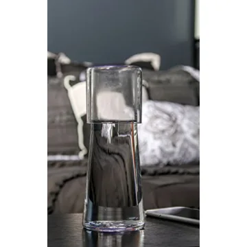 Lily's Home Stylish Bedside Carafe with Tumbler Glass