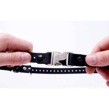 Durable Waterproof Bungee Dog Collar for Large Breeds