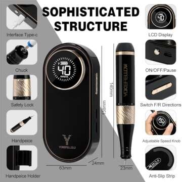 YOKE FELLOW Nail Drill Machine with 40K RPM - Perfect Gift