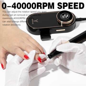 YOKE FELLOW Nail Drill Machine with 40K RPM - Perfect Gift