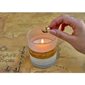 LOTR Glass Candle - Ring of Power Replica Gift for Fans